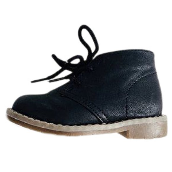 Black Faux Leather Lace Up Ankle Boots - Picture 5 of 7